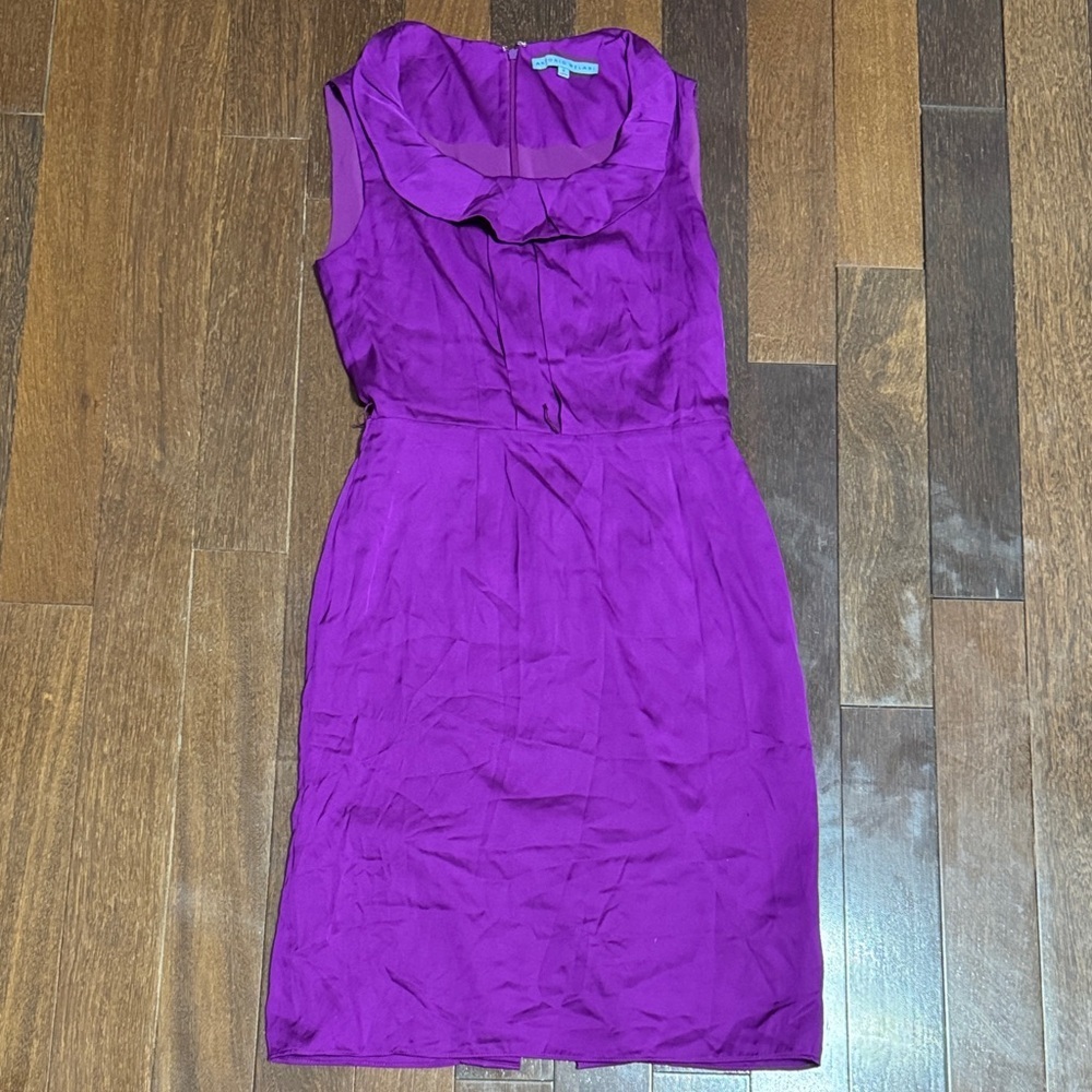 ANTONIO MELANI Vibrant Purple Mini Silk Dress size 2